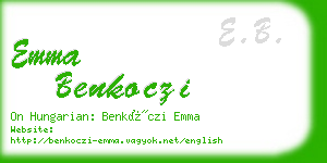 emma benkoczi business card